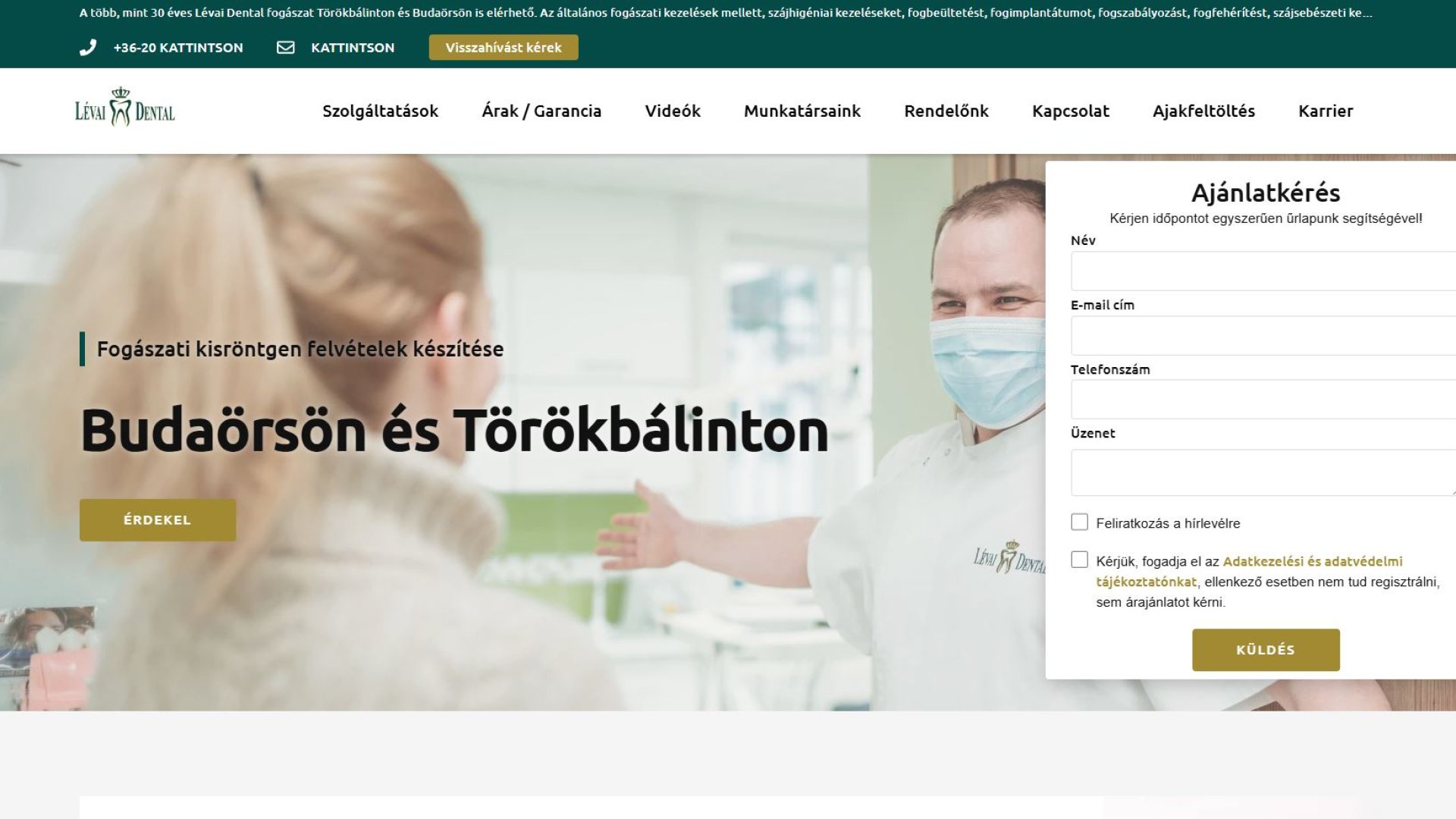 Fogászati marketing tanácsadás a Lévai Dental esetén