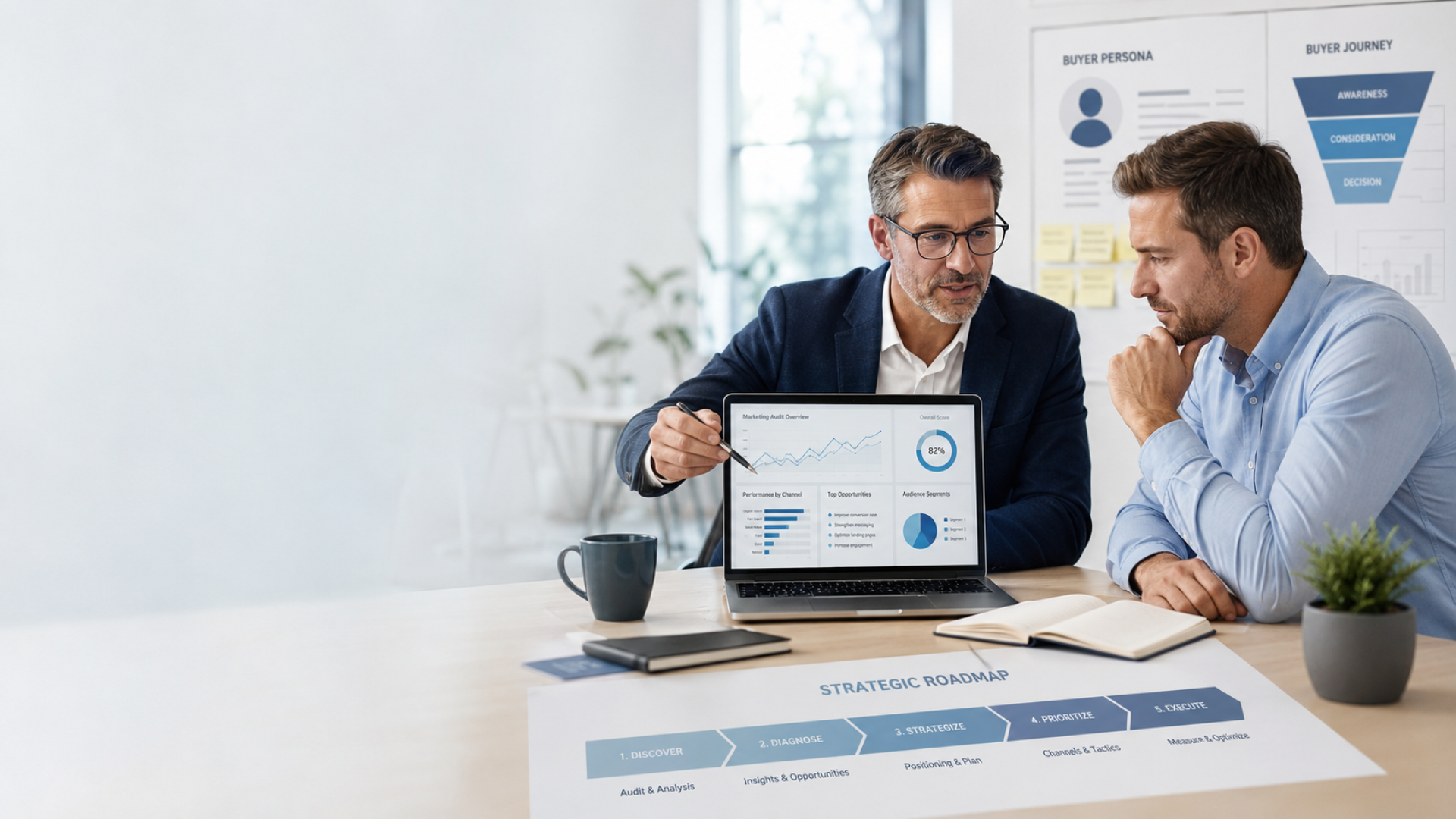 Miért fontos a marketing audit és stratégia tanácsadás előtt? Ismerd meg, hogyan segít az audit, a buyer persona alapozás és az üzleti célokra épülő stratégia költséghatékonyabb marketinget építeni KKV-k számára.